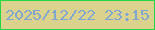 文字の大きさ：5、枠の色：25d746、背景の色：dbd28e、文字の色：7ea6cf 無料ブログパーツのブログ時計