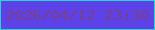 文字の大きさ：1、枠の色：25d7cf、背景の色：5d42ea、文字の色：774089 無料ブログパーツのブログ時計