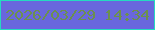 文字の大きさ：2、枠の色：25dac0、背景の色：6967dd、文字の色：6c904f 無料ブログパーツのブログ時計