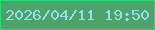 文字の大きさ：1、枠の色：25dc7b、背景の色：4da46a、文字の色：94dfef 無料ブログパーツのブログ時計
