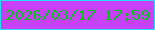 文字の大きさ：5、枠の色：25e1f9、背景の色：c641f8、文字の色：07c21d 無料ブログパーツのブログ時計