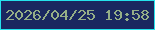 文字の大きさ：1、枠の色：25e3ec、背景の色：1a2860、文字の色：95ae87 無料ブログパーツのブログ時計