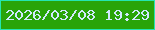 文字の大きさ：1、枠の色：25e5b2、背景の色：29a409、文字の色：d0e9fd 無料ブログパーツのブログ時計