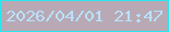 文字の大きさ：4、枠の色：25e8ee、背景の色：b8a9b5、文字の色：b8e2ff 無料ブログパーツのブログ時計