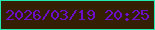 文字の大きさ：3、枠の色：25eaaf、背景の色：351f02、文字の色：6c0dc7 無料ブログパーツのブログ時計