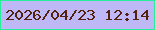 文字の大きさ：4、枠の色：25ef9b、背景の色：beb9f6、文字の色：54210e 無料ブログパーツのブログ時計