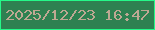 文字の大きさ：3、枠の色：25f889、背景の色：2e8151、文字の色：bea893 無料ブログパーツのブログ時計