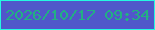文字の大きさ：5、枠の色：25f8e1、背景の色：5057ca、文字の色：22b083 無料ブログパーツのブログ時計