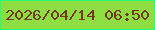 文字の大きさ：2、枠の色：25fb7b、背景の色：8fde41、文字の色：753a0c 無料ブログパーツのブログ時計