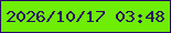 文字の大きさ：5、枠の色：260067、背景の色：6eed06、文字の色：2b0d62 無料ブログパーツのブログ時計
