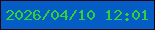 文字の大きさ：1、枠の色：260213、背景の色：035dc5、文字の色：32d03d 無料ブログパーツのブログ時計
