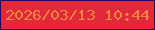 文字の大きさ：4、枠の色：260464、背景の色：e2293a、文字の色：ef8342 無料ブログパーツのブログ時計