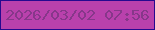 文字の大きさ：2、枠の色：26098f、背景の色：b941ac、文字の色：87378a 無料ブログパーツのブログ時計
