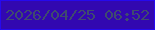 文字の大きさ：5、枠の色：2609ef、背景の色：3208b0、文字の色：3f4a6f 無料ブログパーツのブログ時計