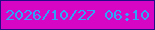 文字の大きさ：4、枠の色：260b86、背景の色：d606c4、文字の色：30a4f7 無料ブログパーツのブログ時計
