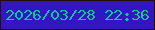文字の大きさ：4、枠の色：260d01、背景の色：3316c2、文字の色：0dc69d 無料ブログパーツのブログ時計