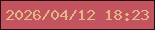 文字の大きさ：2、枠の色：260d10、背景の色：c2535f、文字の色：e0b885 無料ブログパーツのブログ時計