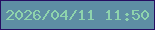 文字の大きさ：4、枠の色：260d62、背景の色：5e8ea4、文字の色：8ed3ad 無料ブログパーツのブログ時計