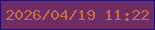 文字の大きさ：3、枠の色：260e70、背景の色：6e2e65、文字の色：c86c4e 無料ブログパーツのブログ時計