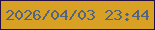 文字の大きさ：4、枠の色：260f45、背景の色：d9a123、文字の色：516482 無料ブログパーツのブログ時計