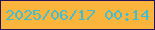 文字の大きさ：2、枠の色：26115c、背景の色：fcb53c、文字の色：46bbce 無料ブログパーツのブログ時計