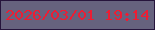 文字の大きさ：5、枠の色：26143c、背景の色：66627e、文字の色：ec1d34 無料ブログパーツのブログ時計