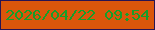 文字の大きさ：3、枠の色：261453、背景の色：da560b、文字の色：169e2a 無料ブログパーツのブログ時計