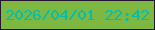 文字の大きさ：2、枠の色：261530、背景の色：7db942、文字の色：06bdab 無料ブログパーツのブログ時計