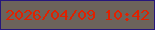 文字の大きさ：2、枠の色：26167c、背景の色：6c635b、文字の色：e02100 無料ブログパーツのブログ時計