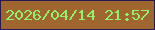 文字の大きさ：5、枠の色：261a51、背景の色：9f672f、文字の色：91f269 無料ブログパーツのブログ時計