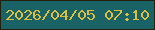 文字の大きさ：2、枠の色：261f0a、背景の色：196367、文字の色：ddbd3e 無料ブログパーツのブログ時計