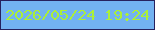 文字の大きさ：4、枠の色：26215e、背景の色：72b2f1、文字の色：abef38 無料ブログパーツのブログ時計