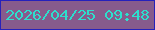 文字の大きさ：1、枠の色：2621bb、背景の色：875b8c、文字の色：2ddfcd 無料ブログパーツのブログ時計