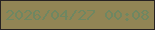 文字の大きさ：3、枠の色：262222、背景の色：918555、文字の色：6f8761 無料ブログパーツのブログ時計