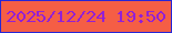 文字の大きさ：3、枠の色：2626d7、背景の色：f55e45、文字の色：9320d5 無料ブログパーツのブログ時計
