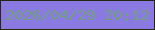 文字の大きさ：3、枠の色：26270e、背景の色：8a79e0、文字の色：6fa084 無料ブログパーツのブログ時計