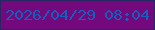 文字の大きさ：2、枠の色：262863、背景の色：74097e、文字の色：175ebb 無料ブログパーツのブログ時計