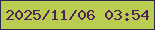 文字の大きさ：4、枠の色：262951、背景の色：bbcd50、文字の色：50215b 無料ブログパーツのブログ時計