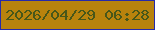 文字の大きさ：1、枠の色：262aa9、背景の色：b8830d、文字の色：475719 無料ブログパーツのブログ時計