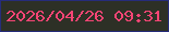 文字の大きさ：2、枠の色：262c7b、背景の色：2d3026、文字の色：f74575 無料ブログパーツのブログ時計