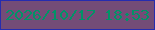 文字の大きさ：4、枠の色：262caf、背景の色：744c77、文字の色：019367 無料ブログパーツのブログ時計