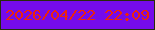 文字の大きさ：5、枠の色：262d08、背景の色：750bea、文字の色：ed240b 無料ブログパーツのブログ時計
