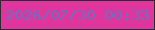 文字の大きさ：5、枠の色：262d33、背景の色：e0359c、文字の色：6f6dc1 無料ブログパーツのブログ時計