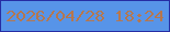 文字の大きさ：3、枠の色：262da4、背景の色：5794e8、文字の色：b5774e 無料ブログパーツのブログ時計