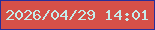 文字の大きさ：5、枠の色：262e99、背景の色：d55048、文字の色：c5ecea 無料ブログパーツのブログ時計