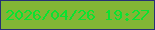 文字の大きさ：2、枠の色：262f75、背景の色：82b535、文字の色：09e331 無料ブログパーツのブログ時計