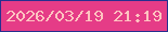 文字の大きさ：4、枠の色：262f8f、背景の色：e53c87、文字の色：fdc4c0 無料ブログパーツのブログ時計
