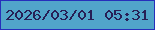 文字の大きさ：3、枠の色：262fbb、背景の色：51a5ca、文字の色：271f56 無料ブログパーツのブログ時計