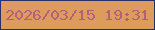 文字の大きさ：2、枠の色：26306b、背景の色：dc9d5c、文字の色：b85c80 無料ブログパーツのブログ時計