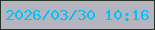 文字の大きさ：3、枠の色：263227、背景の色：b5b5bf、文字の色：02bffe 無料ブログパーツのブログ時計